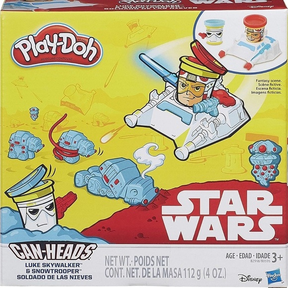 NEW Star Wars Luke Skywalker & Snowtrooper Can-Heads Play-Doh 3+ - Picture 1 of 9